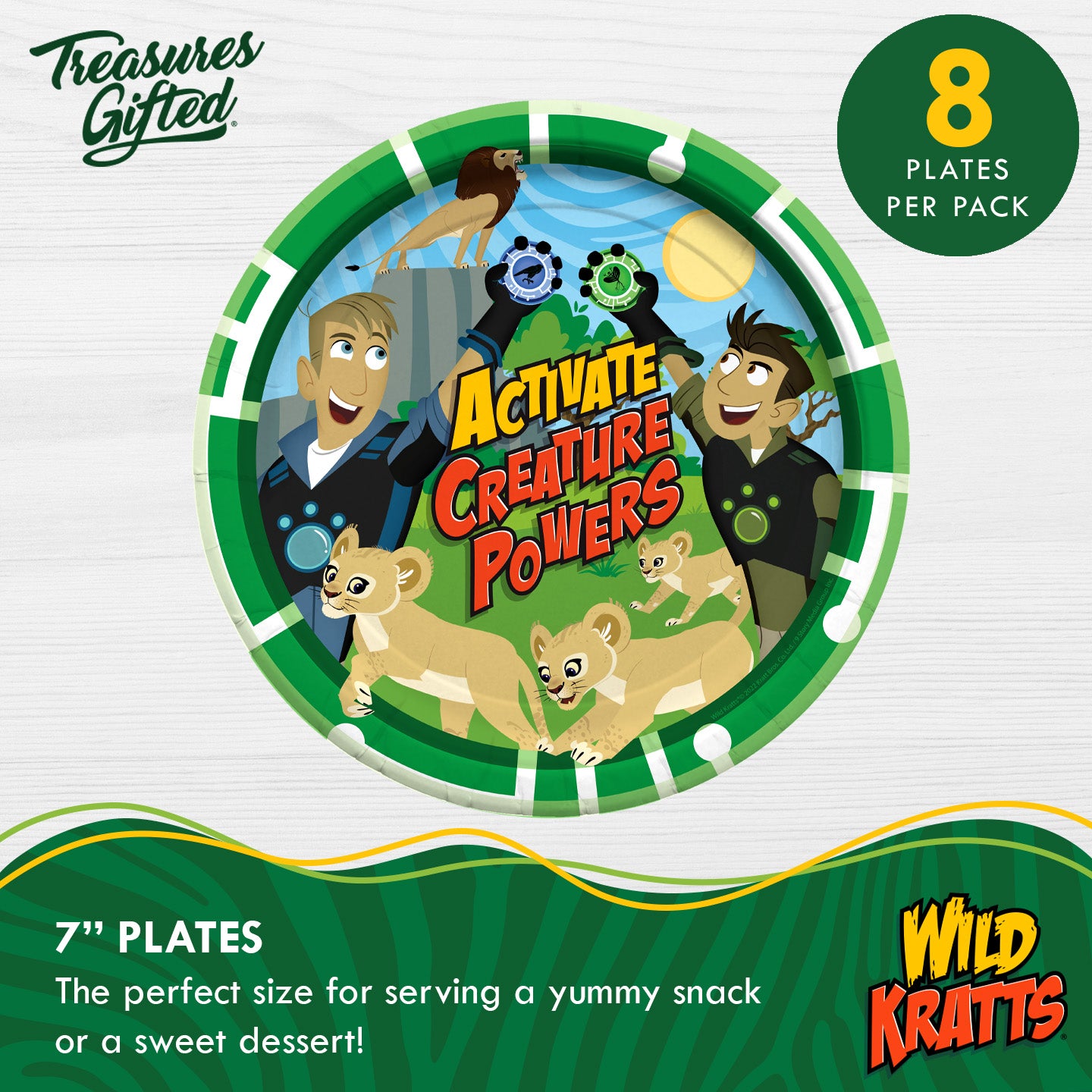 Wild Kratts Plates 7in - Wild Kratts Party Supplies
