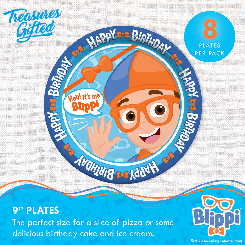 Blippi Plates 9in - Blippi Party Supplies