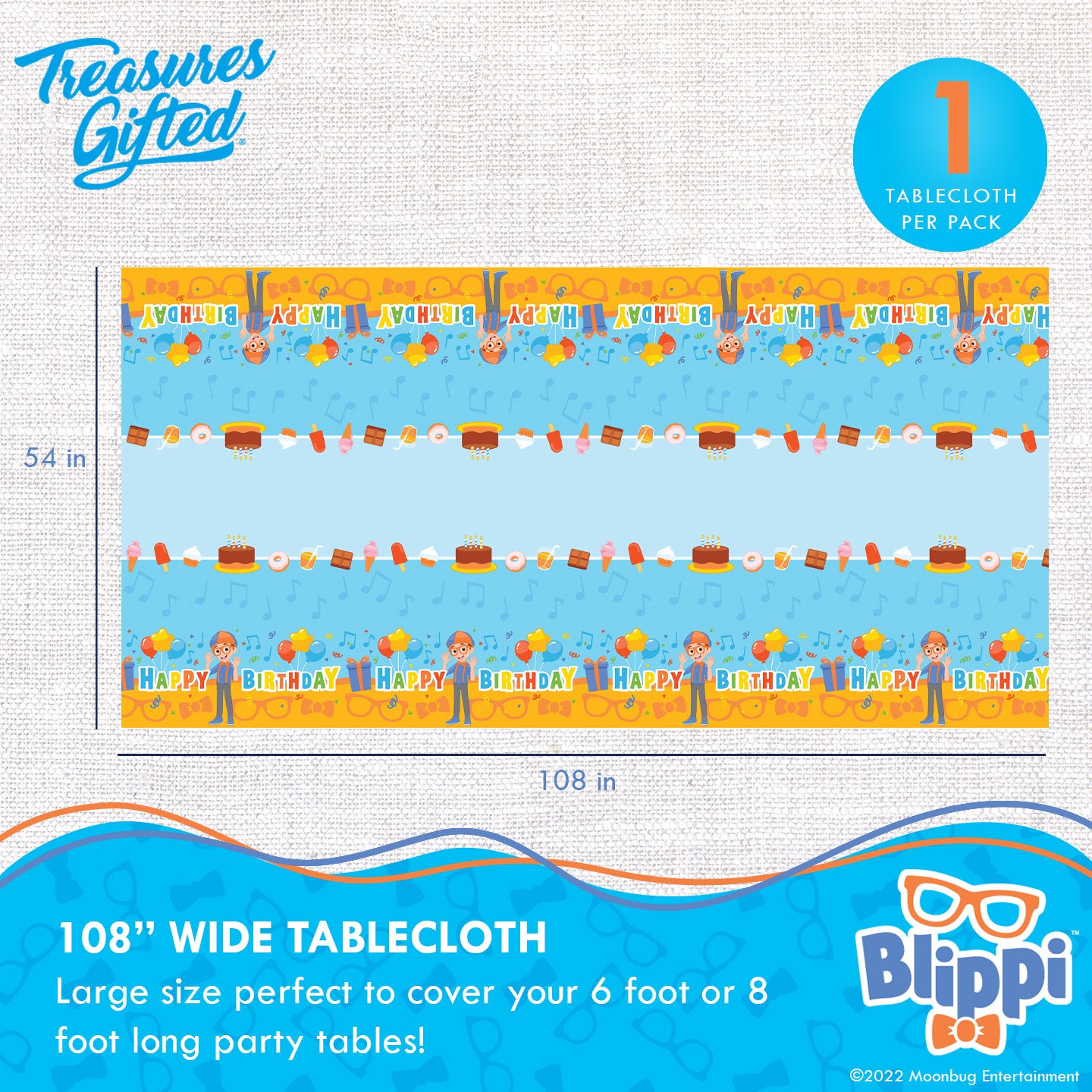Blippi Table Cover - Blippi Party Supplies