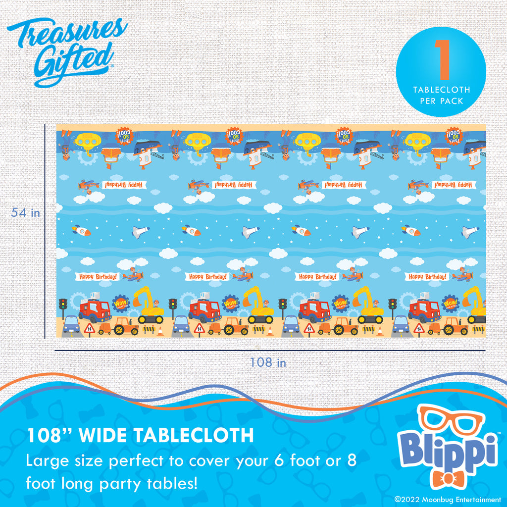 Blippi Tablecloth Vehicle - Blippi Party Supplies