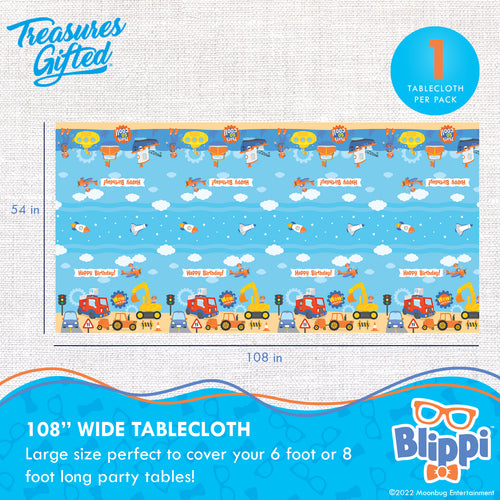 Blippi Tablecloth Vehicle - Blippi Party Supplies