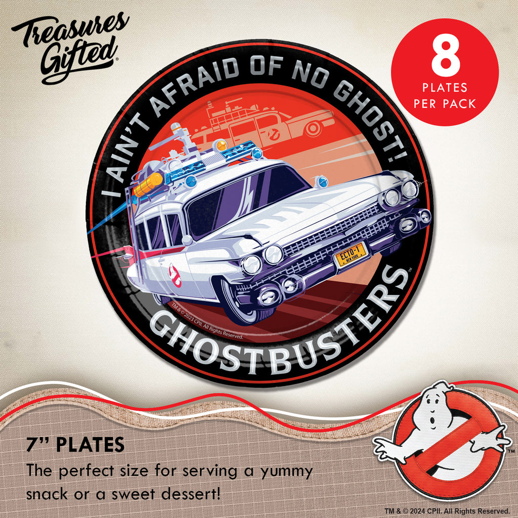 Ghostbusters Plates 7in - Ghostbusters Party Supplies