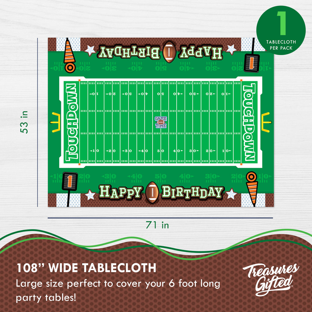 Football Birthday Party Supplies - Tablecloth