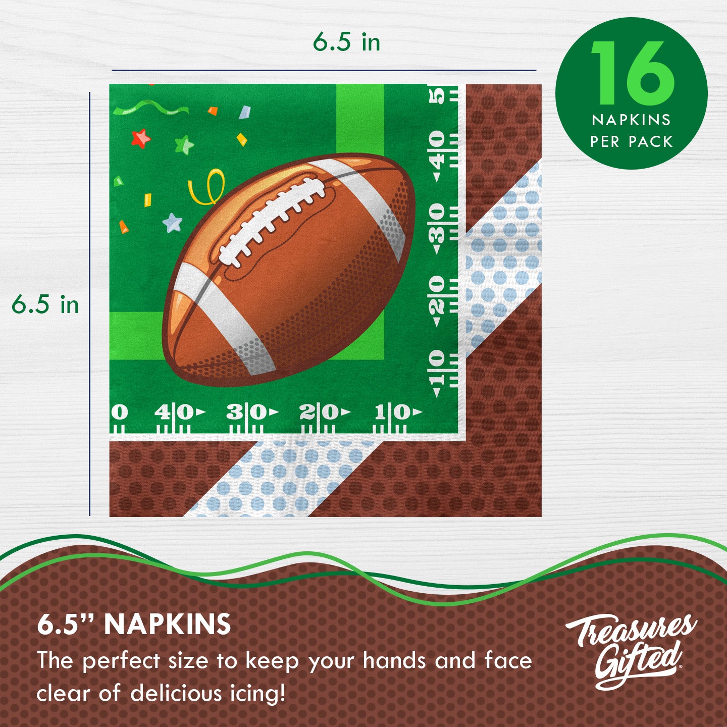 Football Birthday Party Supplies - Napkins