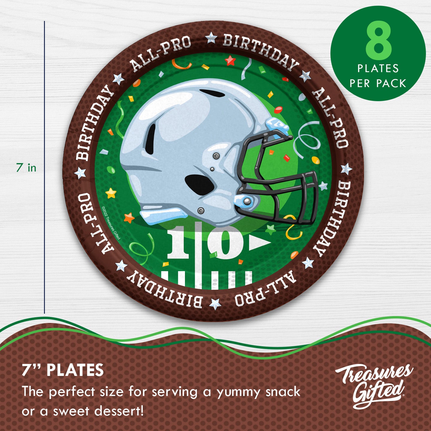 Football Birthday Party Supplies - Dessert Plates