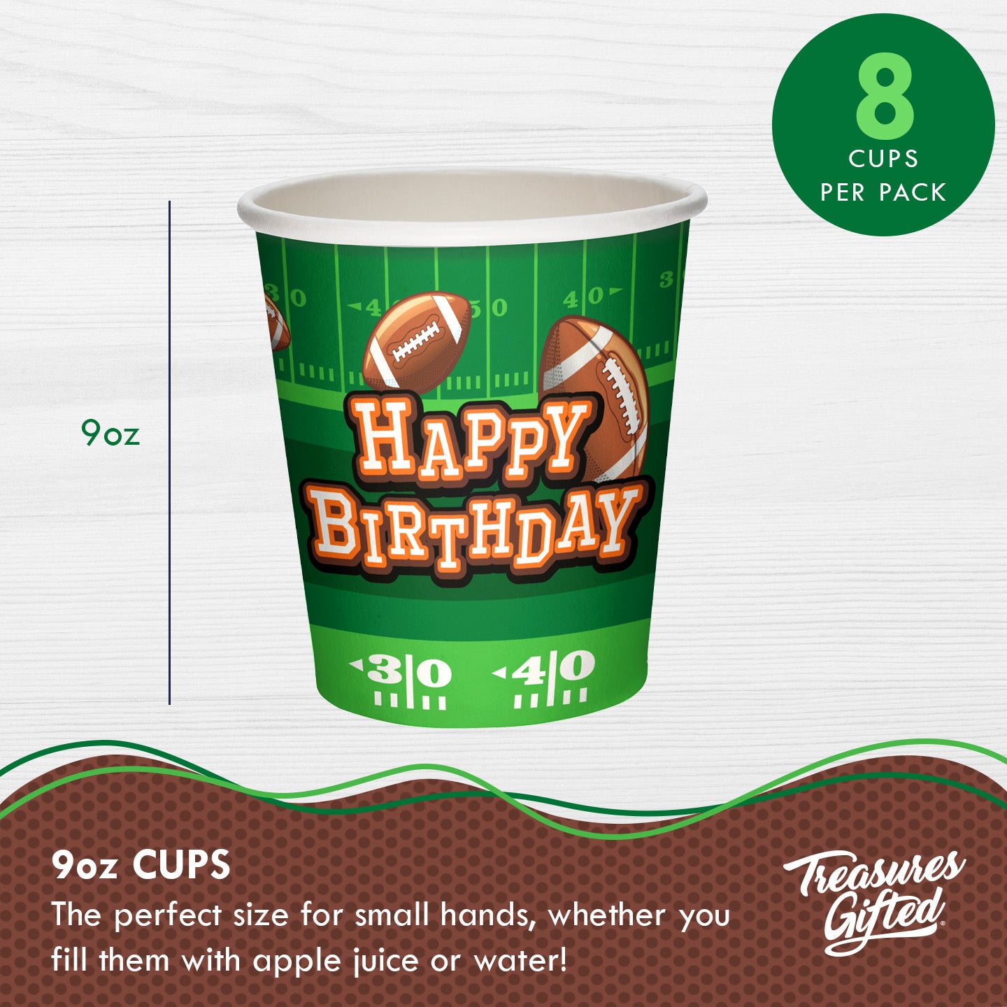 Football Birthday Party Supplies - Cups
