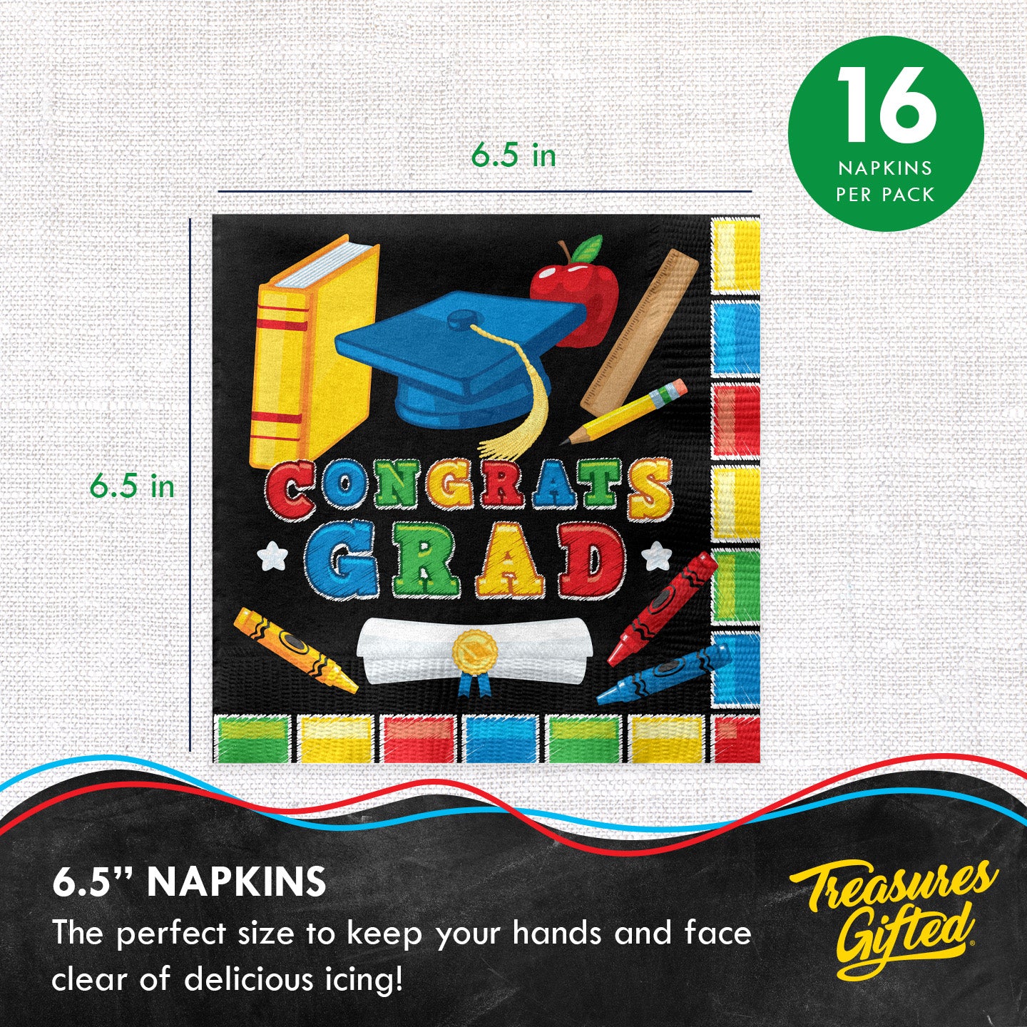 Kindergarten Graduation Napkins - Kindergarten Graduation Party Decorations