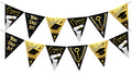 Gold Graduation Banner Pennant - Black and Gold Graduation Party Decorations