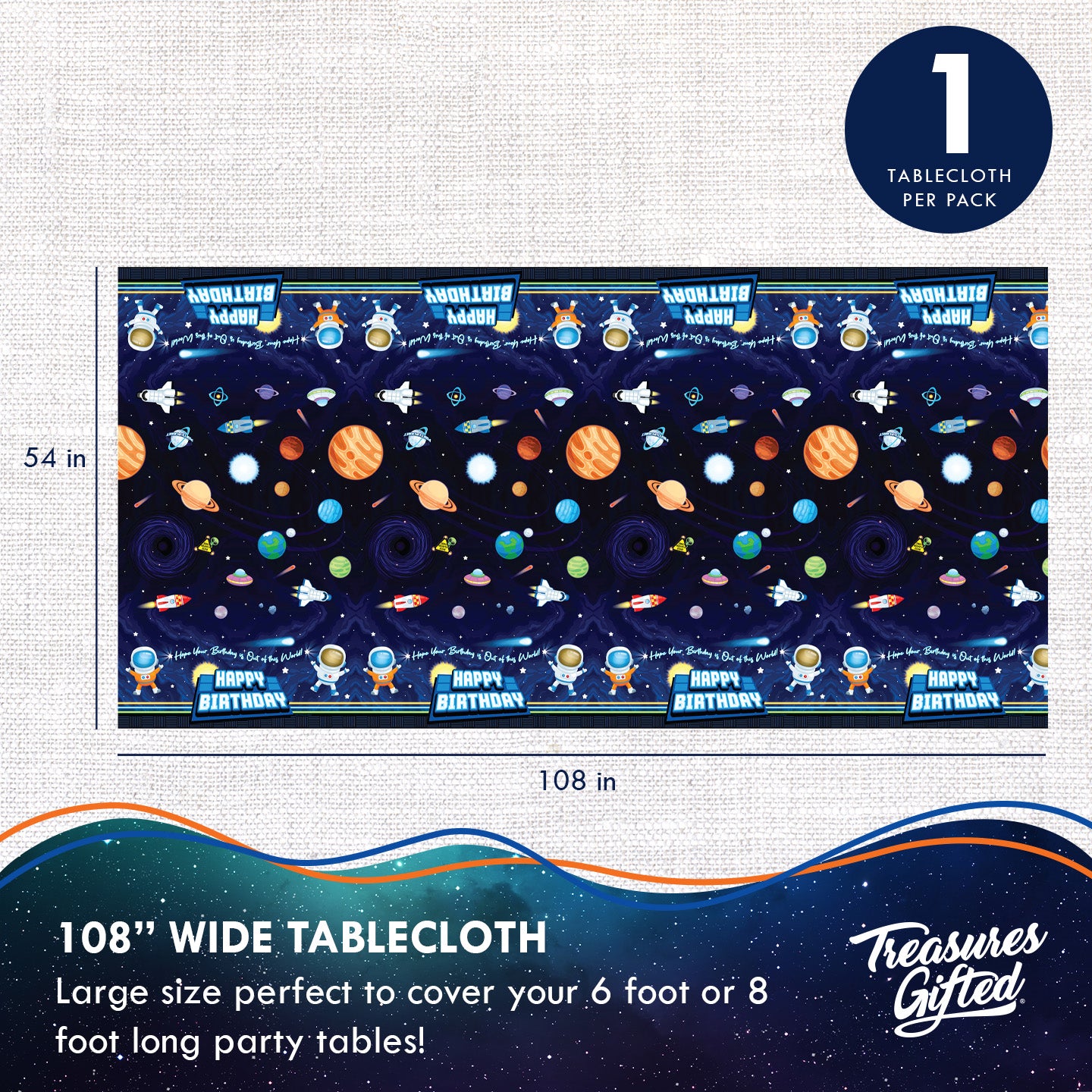 Outer Space Tablecloth - Outer Space Party Supplies