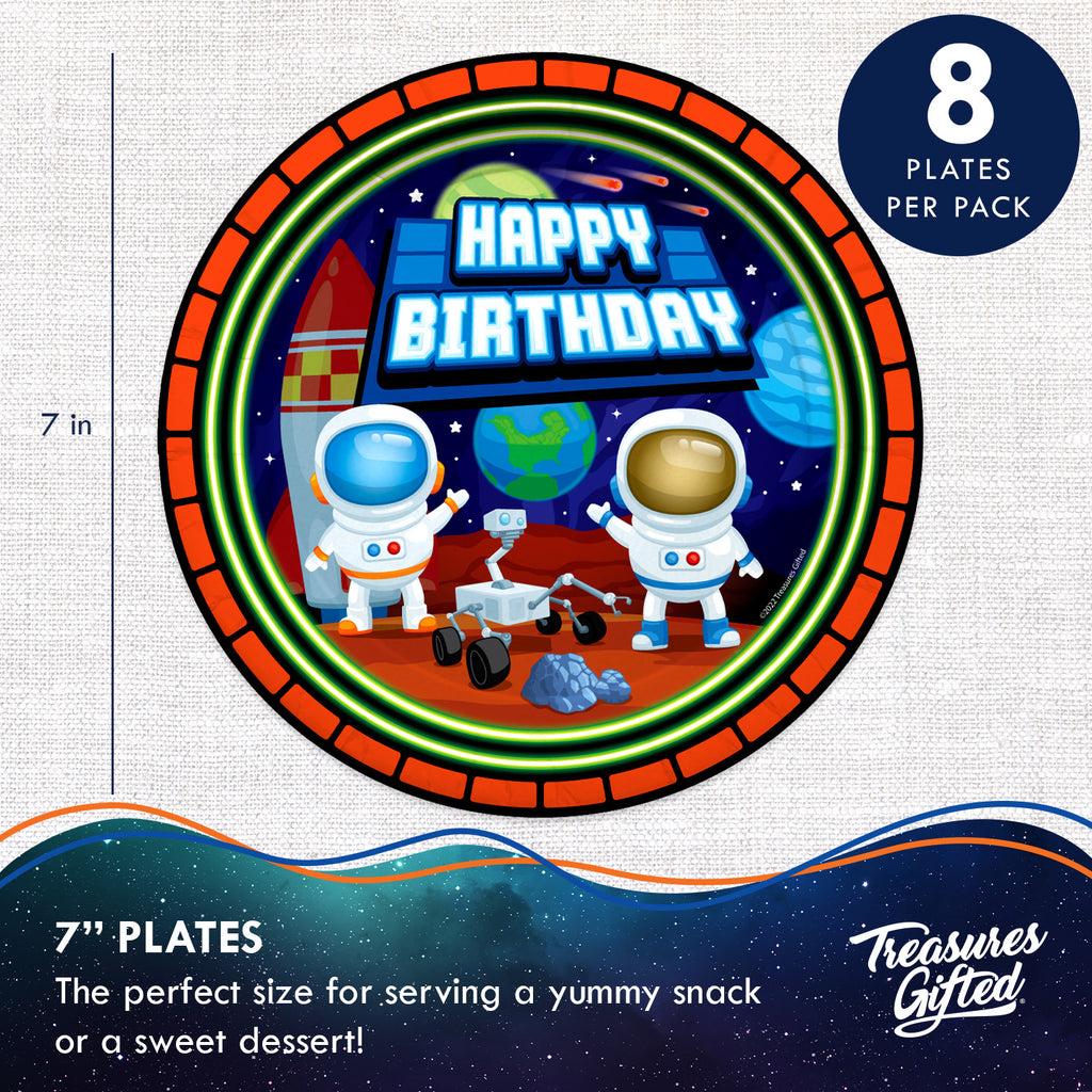 Outer Space Plates 7in - Outer Space Party Supplies
