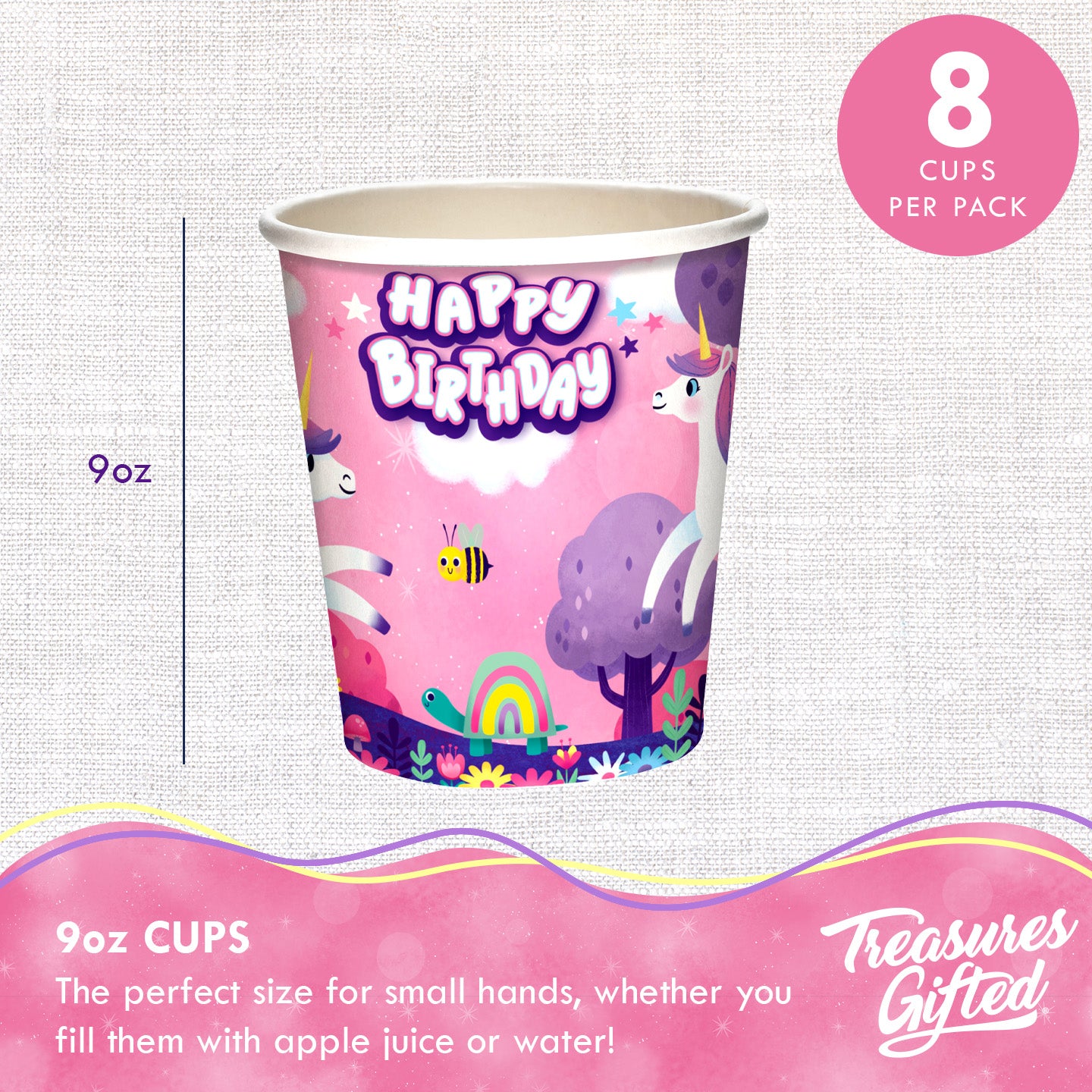 Unicorn Cups - Rainbow Unicorn Party Supplies