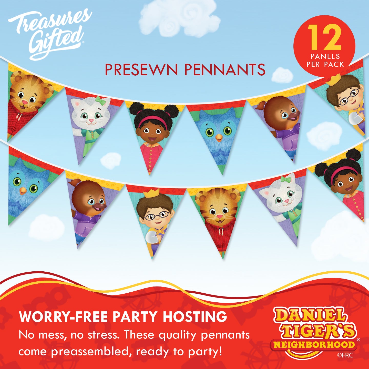 Daniel Tiger Birthday Banner Pennant - Daniel Tiger Birthday Supplies