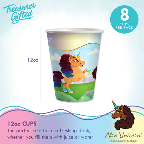 Afro Unicorn Cups - Afro Unicorn Party Decorations