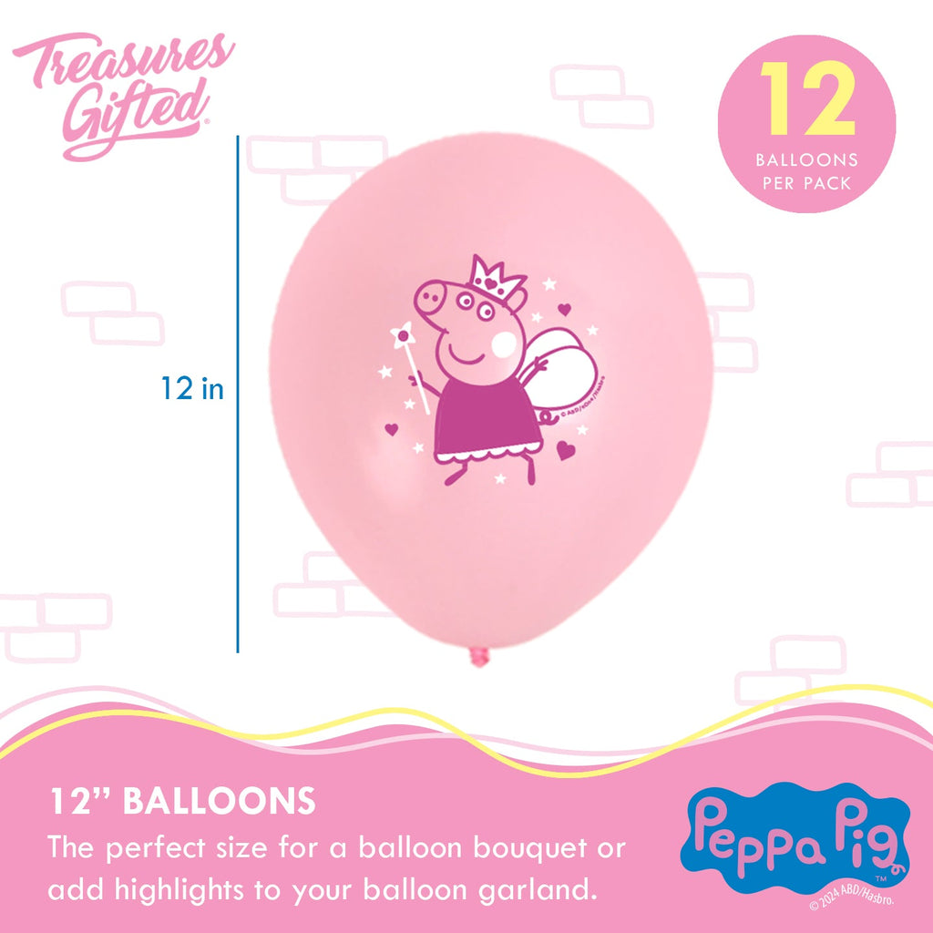 Princess Peppa Pig Balloons Bouquet - Princess Peppa Pig Party Supplies