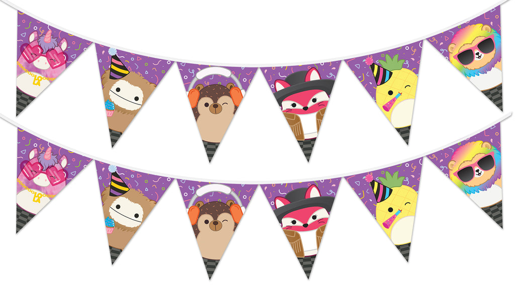 Club Squishmallows Birthday Banner Pennant - Club Squishmallows Party Decorations