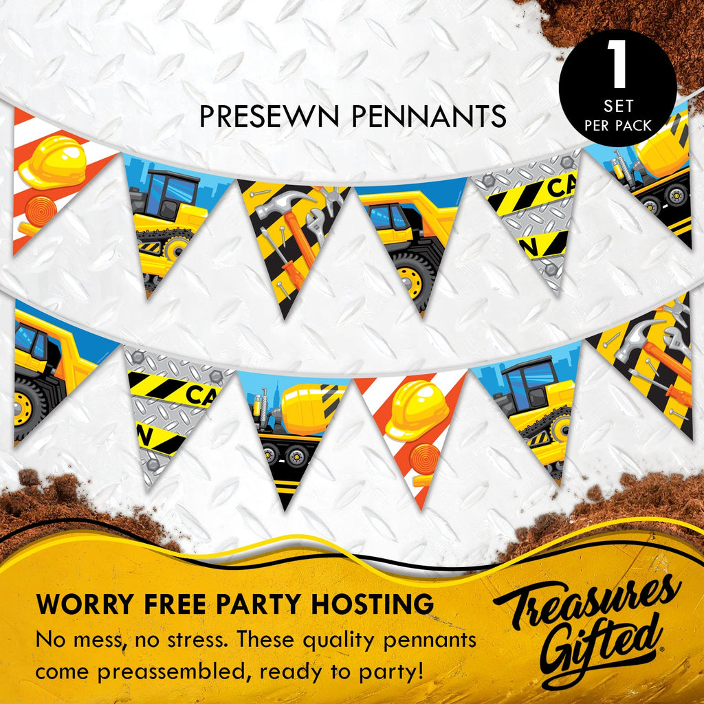Construction Banner Pennant - Construction Party Supplies