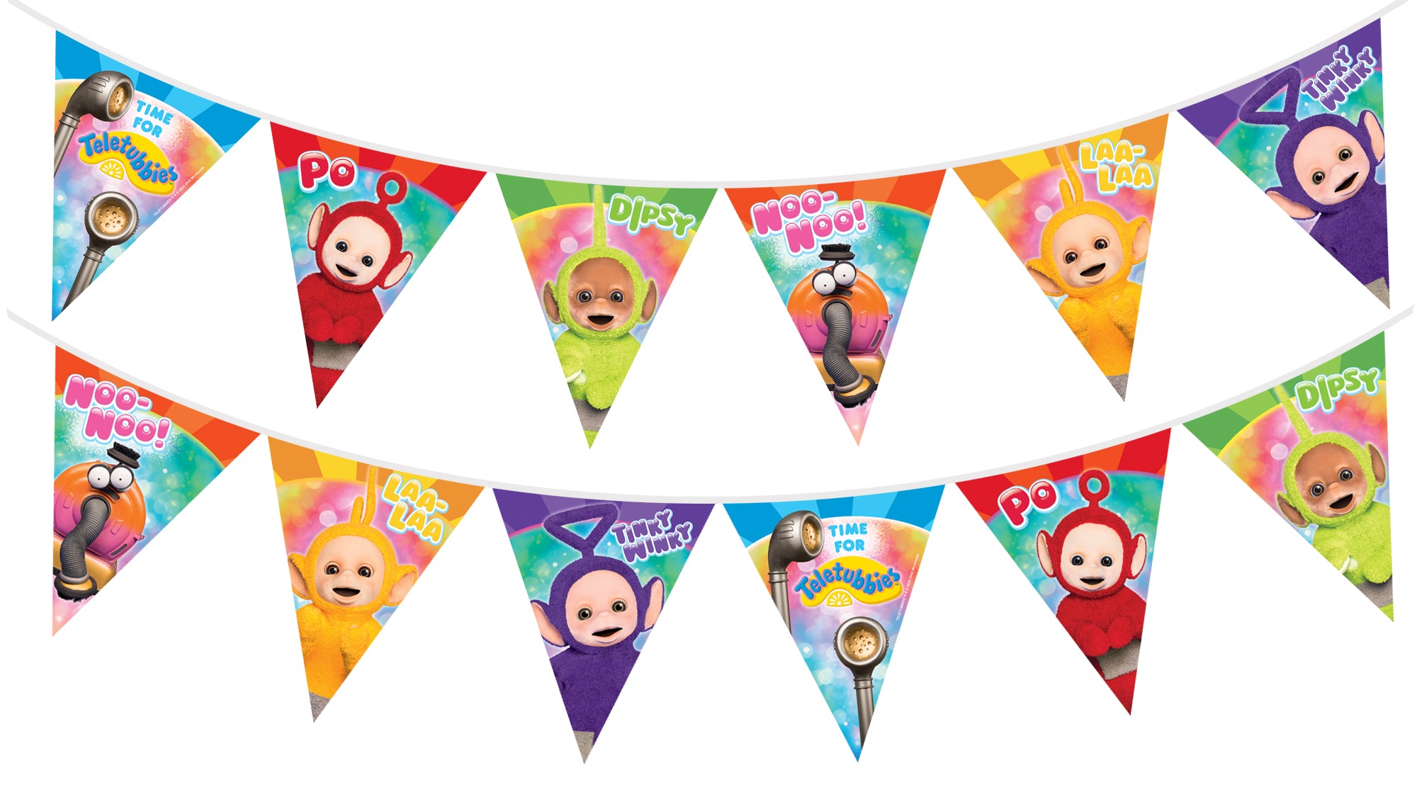 Teletubbies Birthday Banner Pennant - Teletubbies Party Decorations