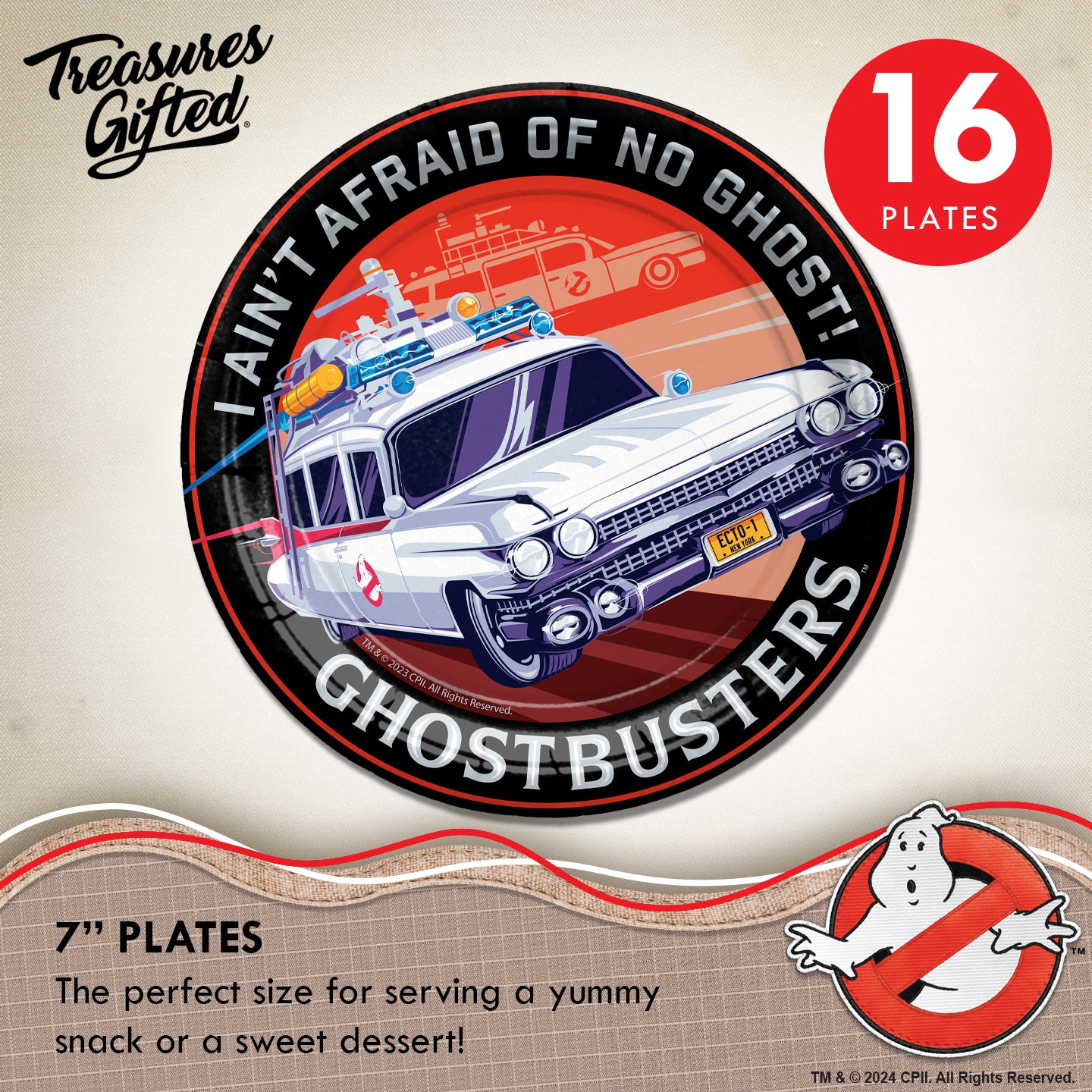 Ghostbusters Party Supplies Tableware Starter Set for 16 Guests
