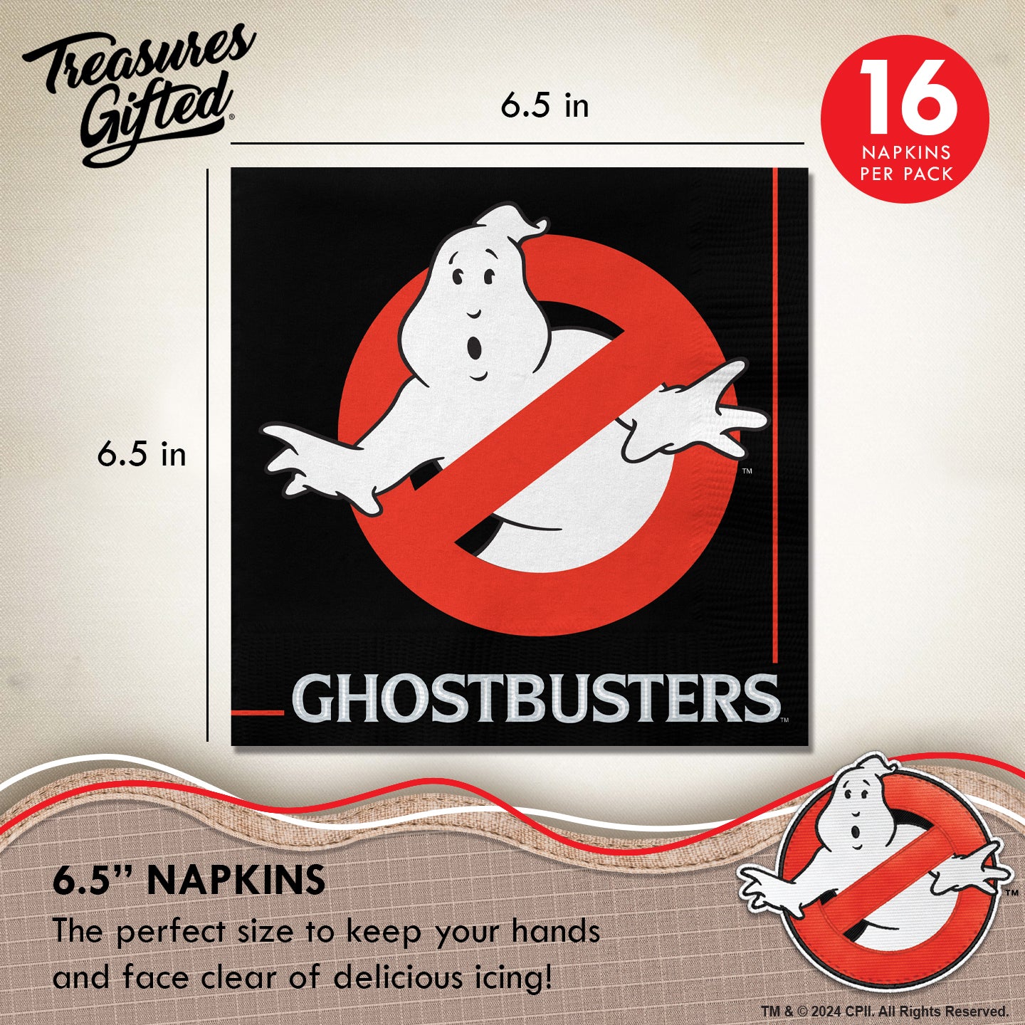 Ghostbusters Party Supplies Tableware Starter Set for 16 Guests