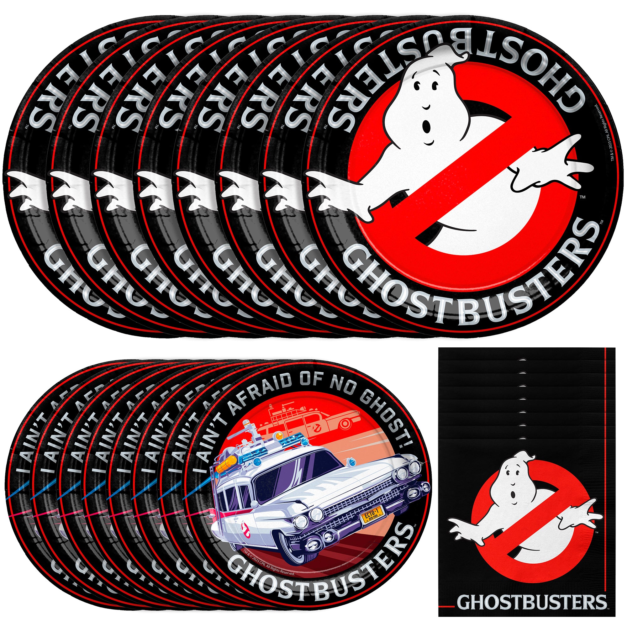 Ghostbusters Party Supplies Tableware Starter Set for 16 Guests