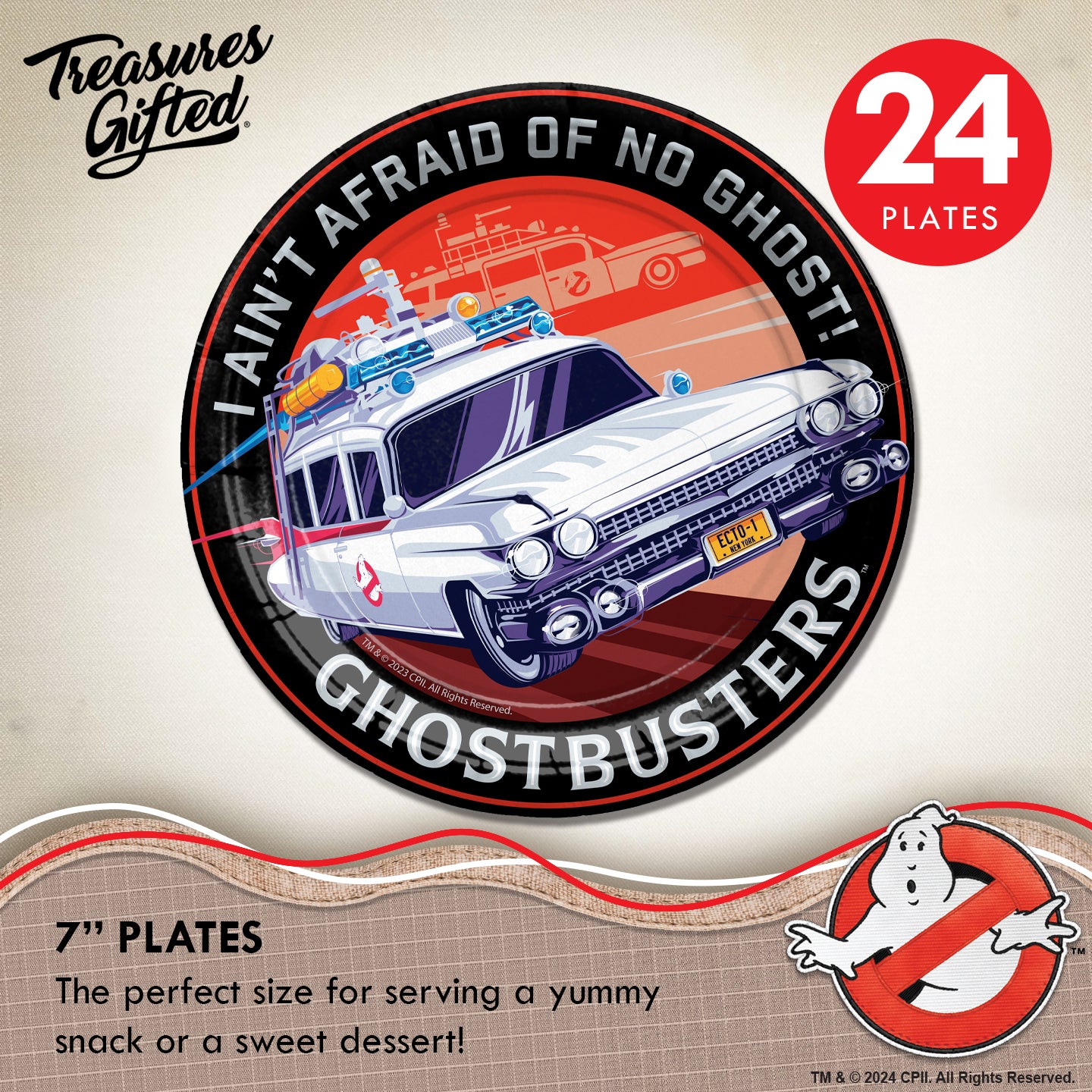 Ghostbusters Party Supplies Tableware Starter Set for 24 Guests