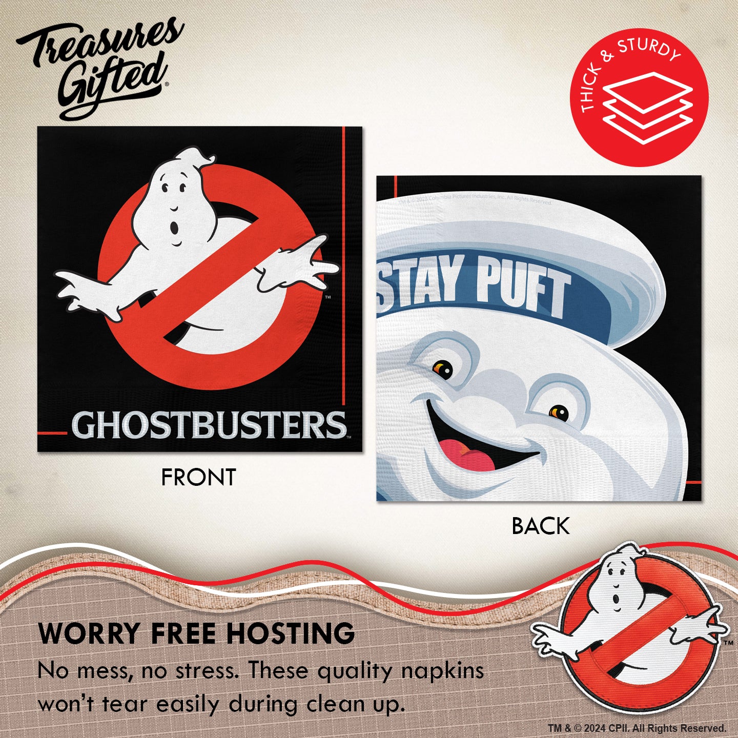 Ghostbusters Party Supplies Tableware Classic Set for 24 Guests