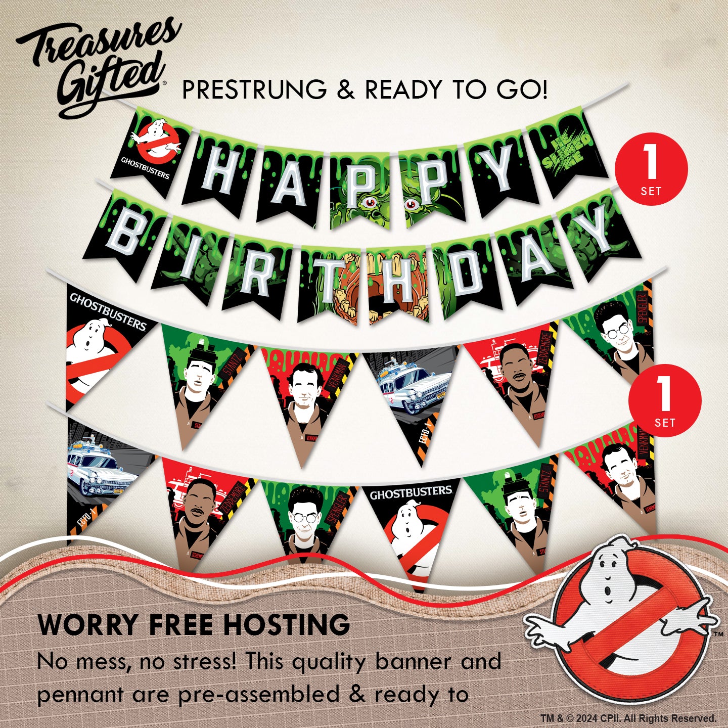 Ghostbusters Party Supplies Complete Set for 24 Guests