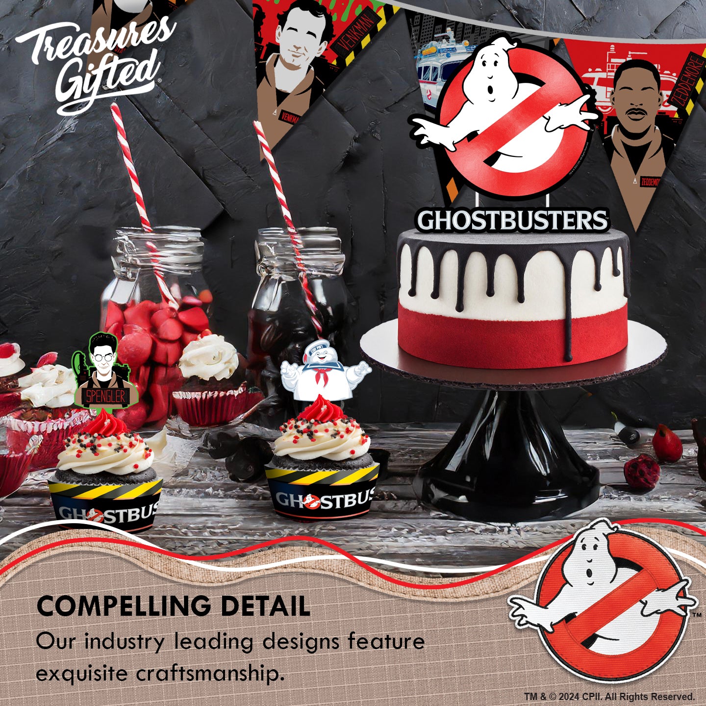 Ghostbusters Cake Topper & Ghostbusters Cupcake Toppers Kit