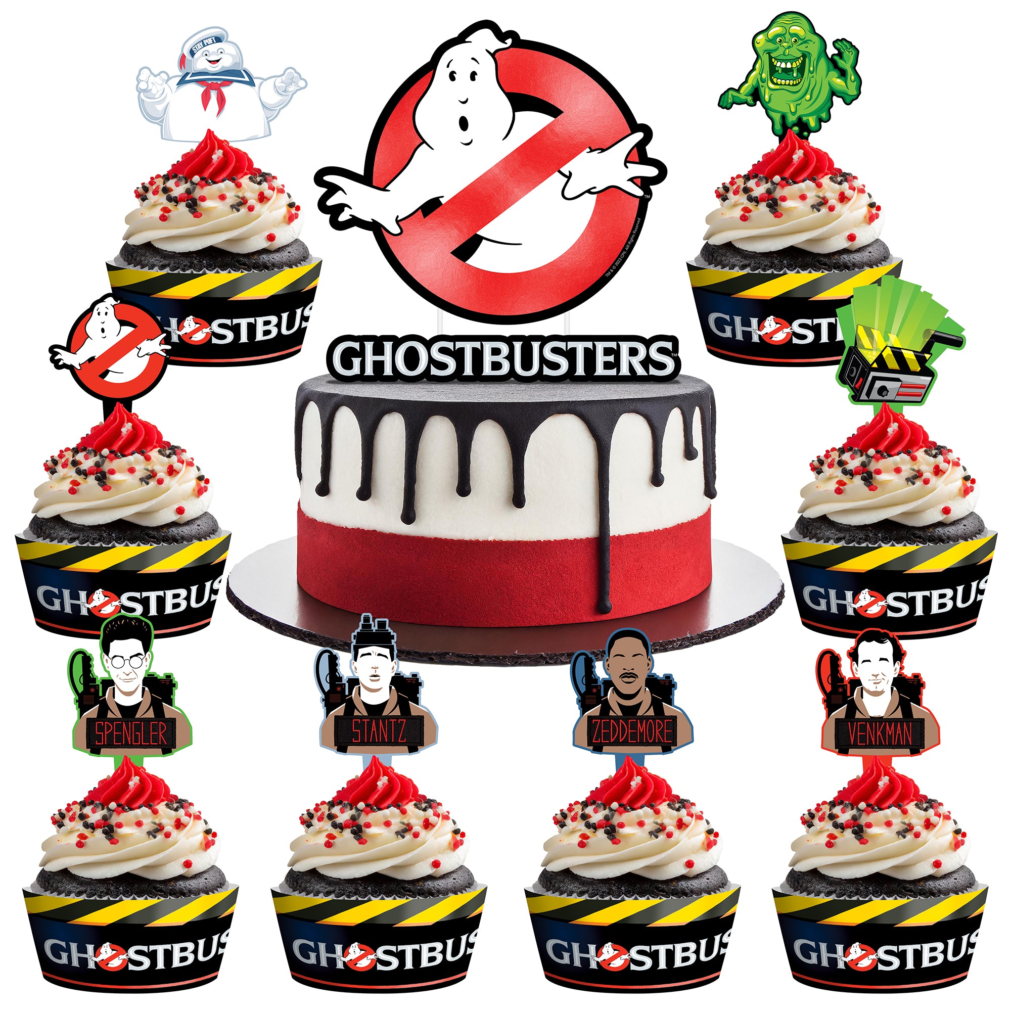 Ghostbusters Cake Topper & Ghostbusters Cupcake Toppers Kit