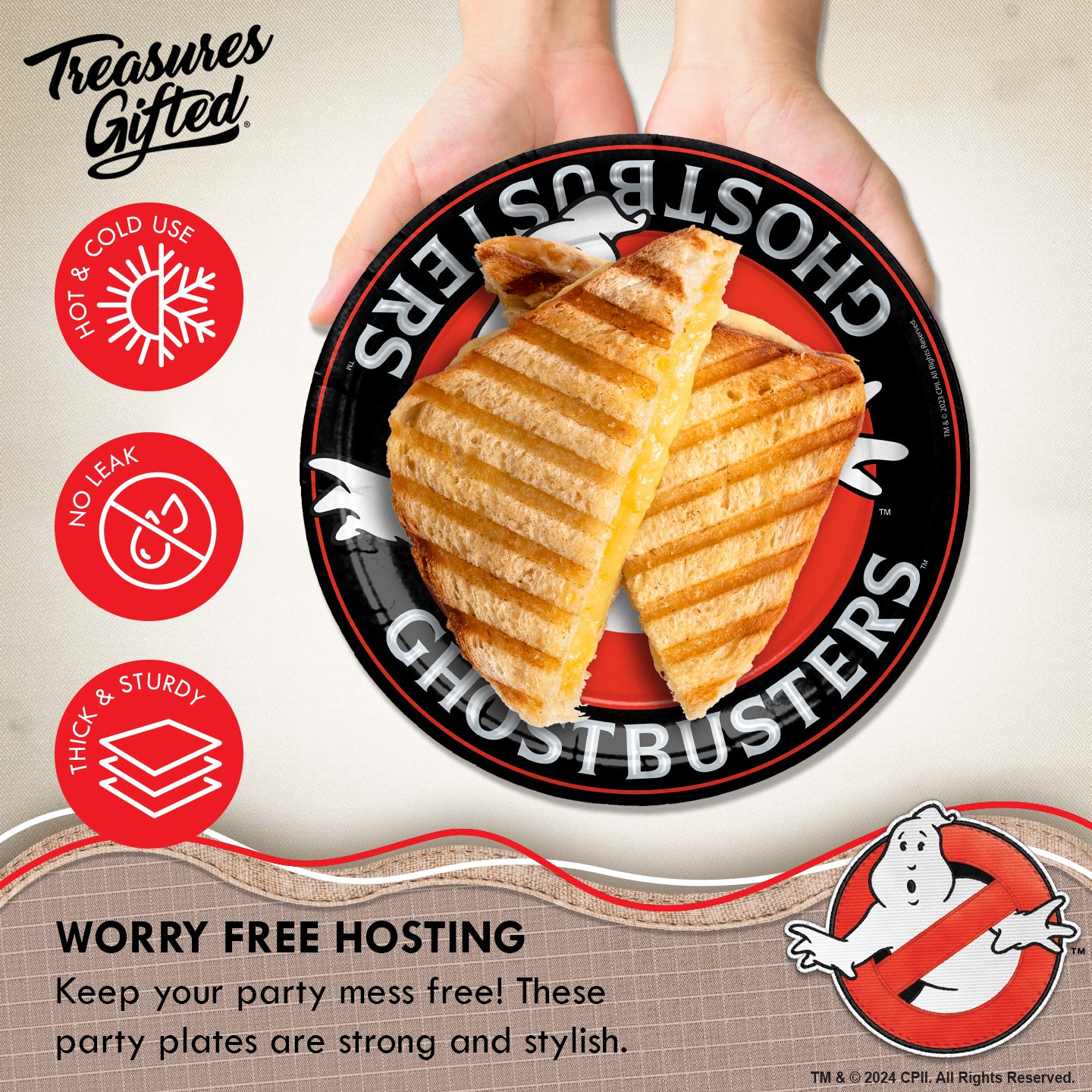 Ghostbusters Plates 9in - Ghostbusters Party Supplies