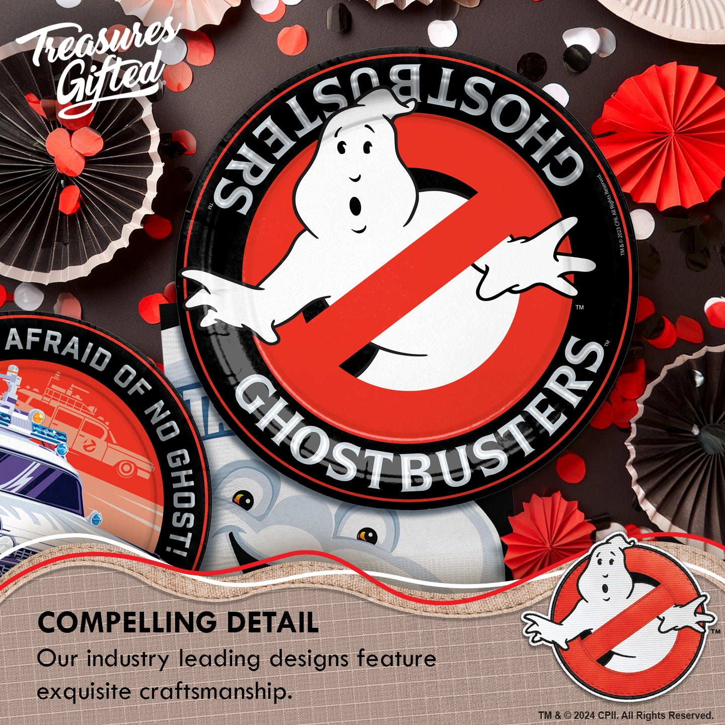Ghostbusters Plates 9in - Ghostbusters Party Supplies