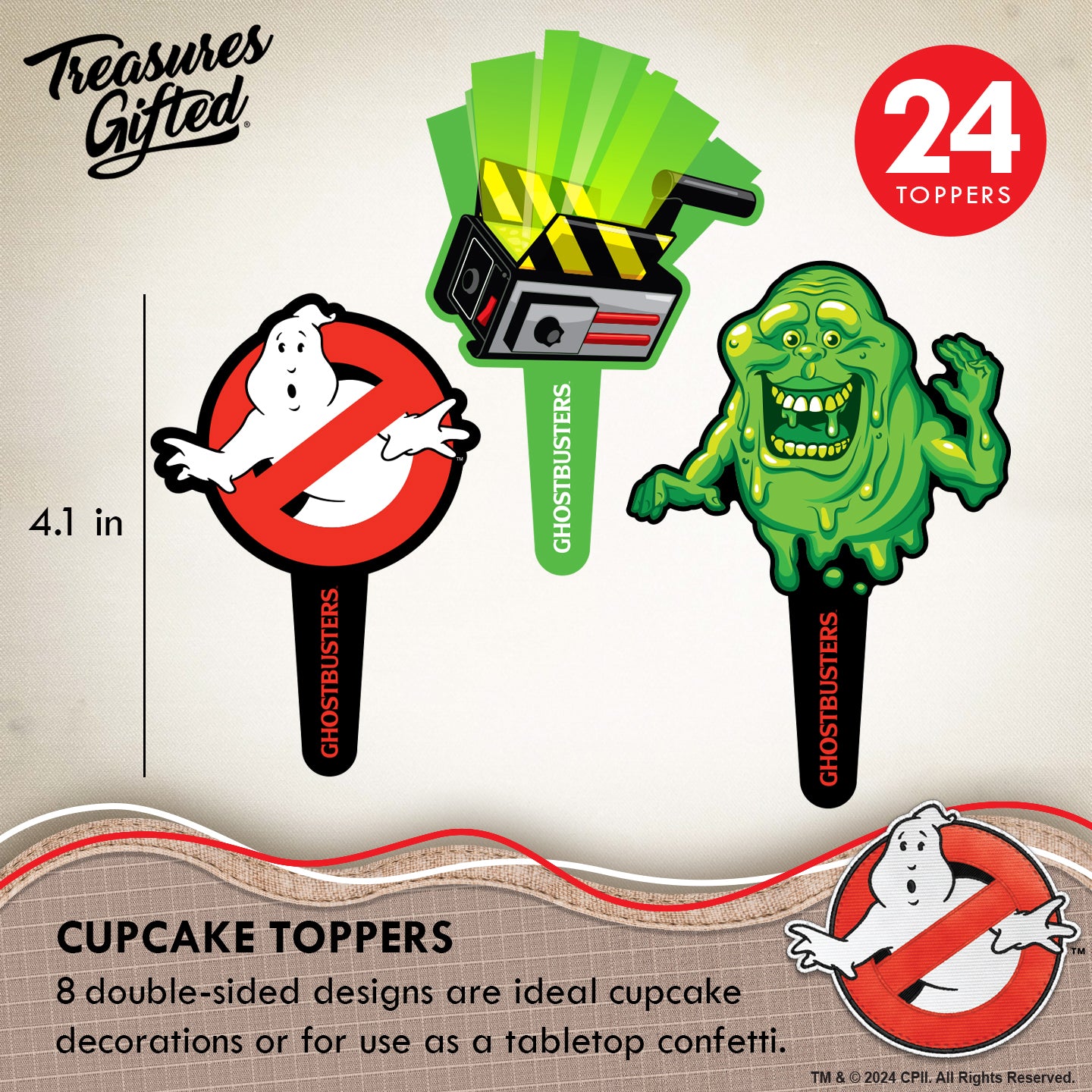 Ghostbusters Cupcake Toppers & Ghostbusters Cupcake Wrappers