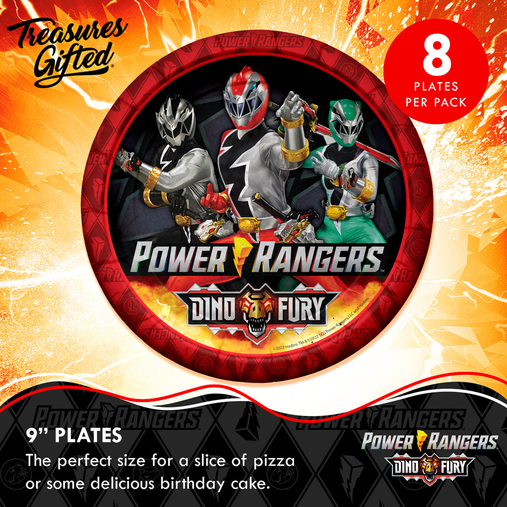 Power Rangers Plates 9in - Power Rangers Party Supplies