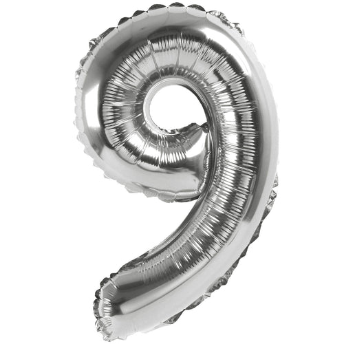16 Inch Silver Foil Number Balloon