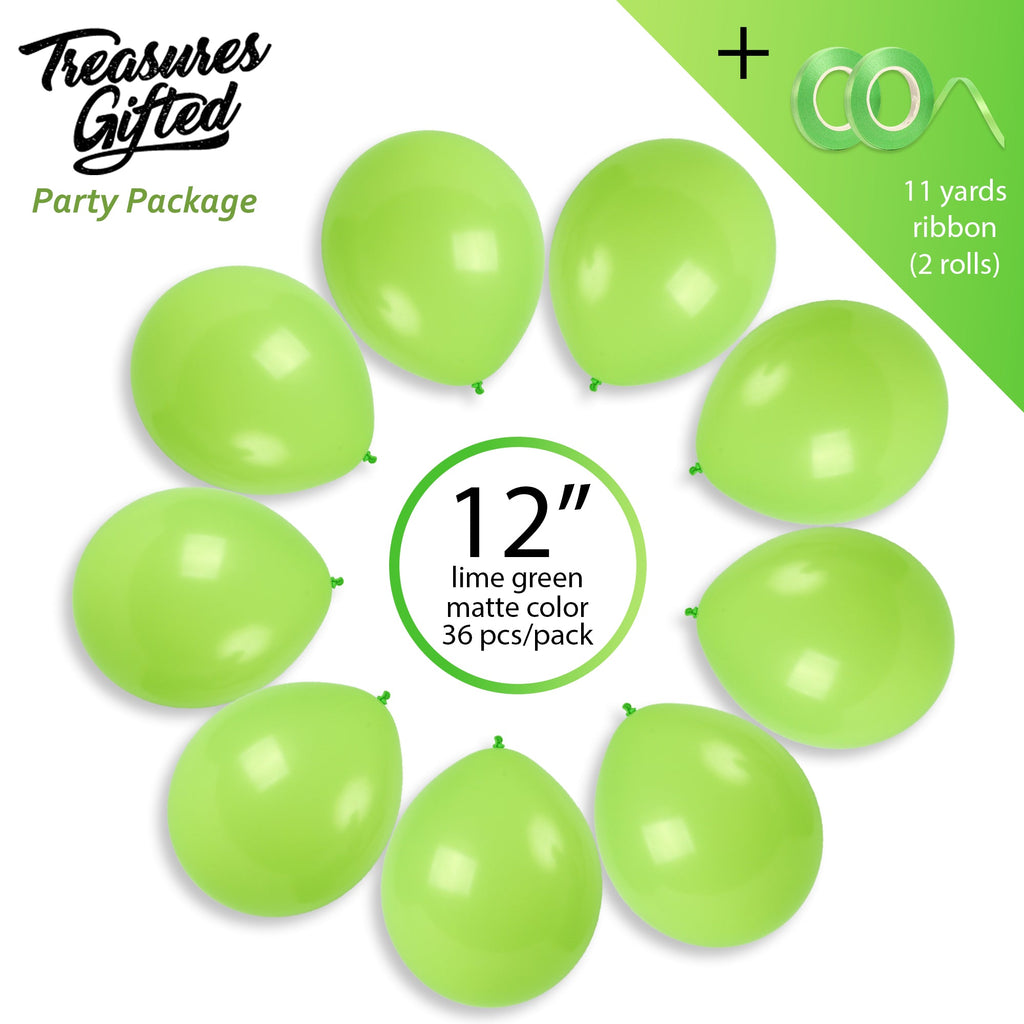 Lime Green Balloons - 12 Inch Latex Balloons
