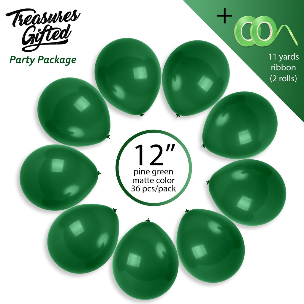 Dark Green Balloons - 12 Inch Latex Balloons
