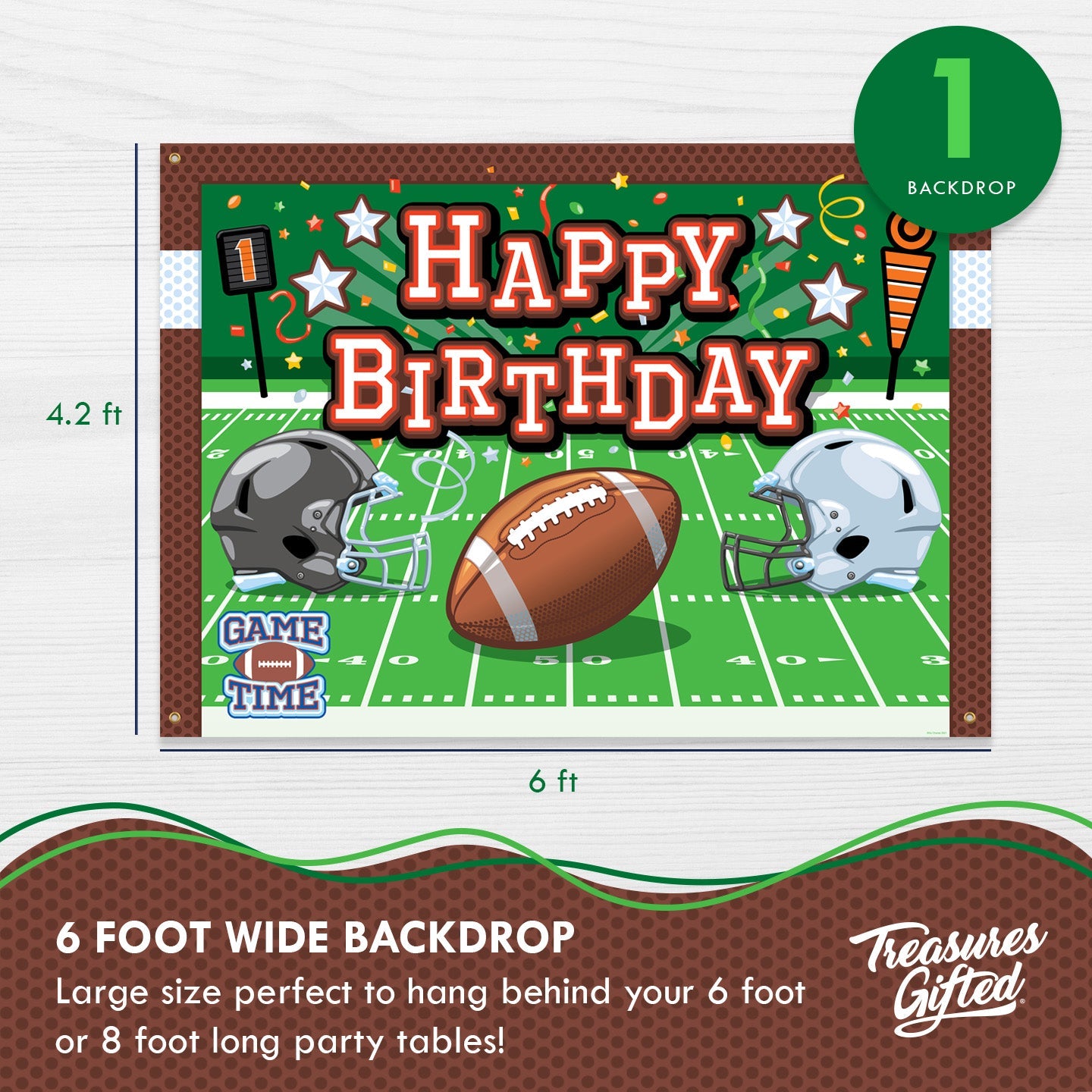 Football Birthday Party Supplies - Backdrop