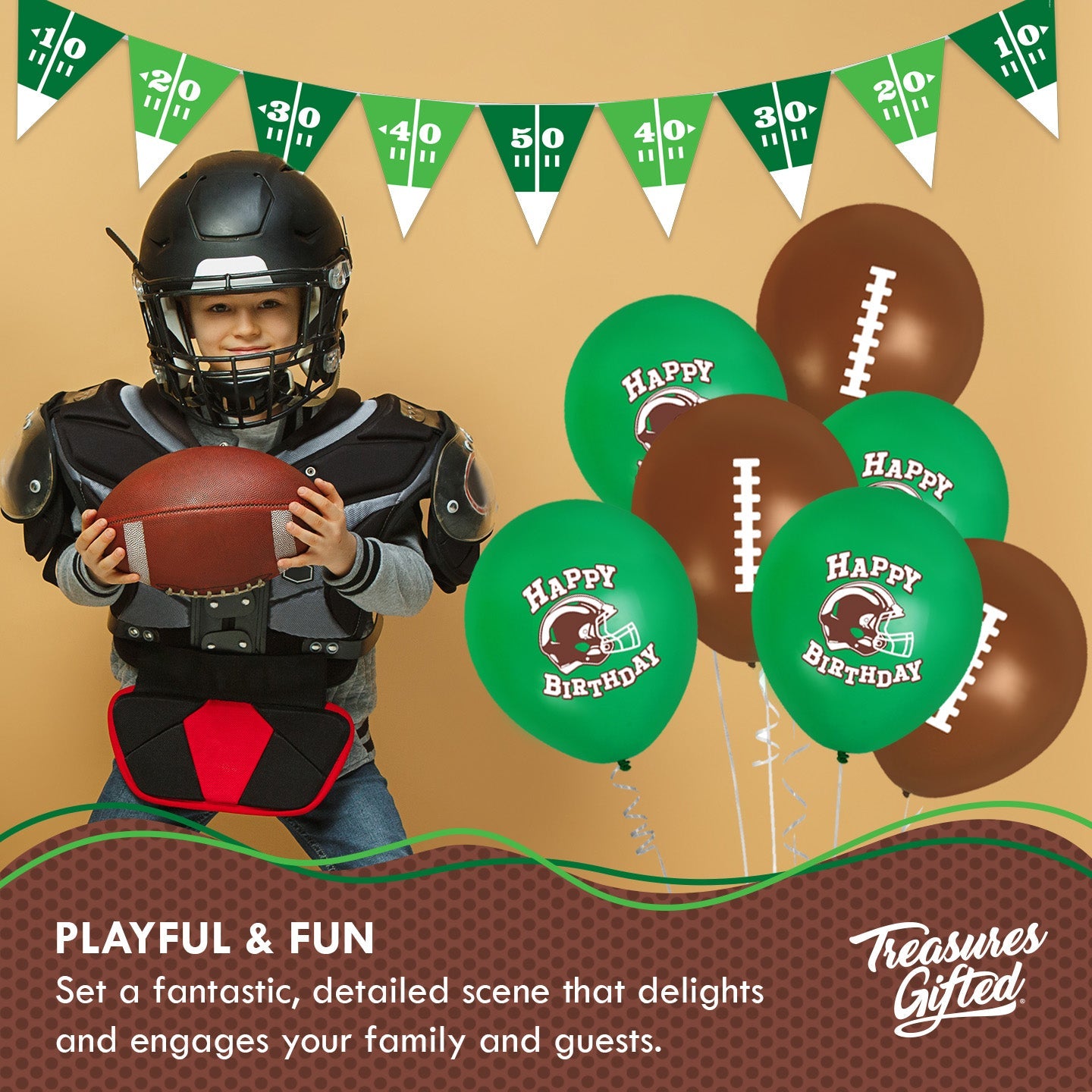 Football Birthday Party Supplies - Balloons