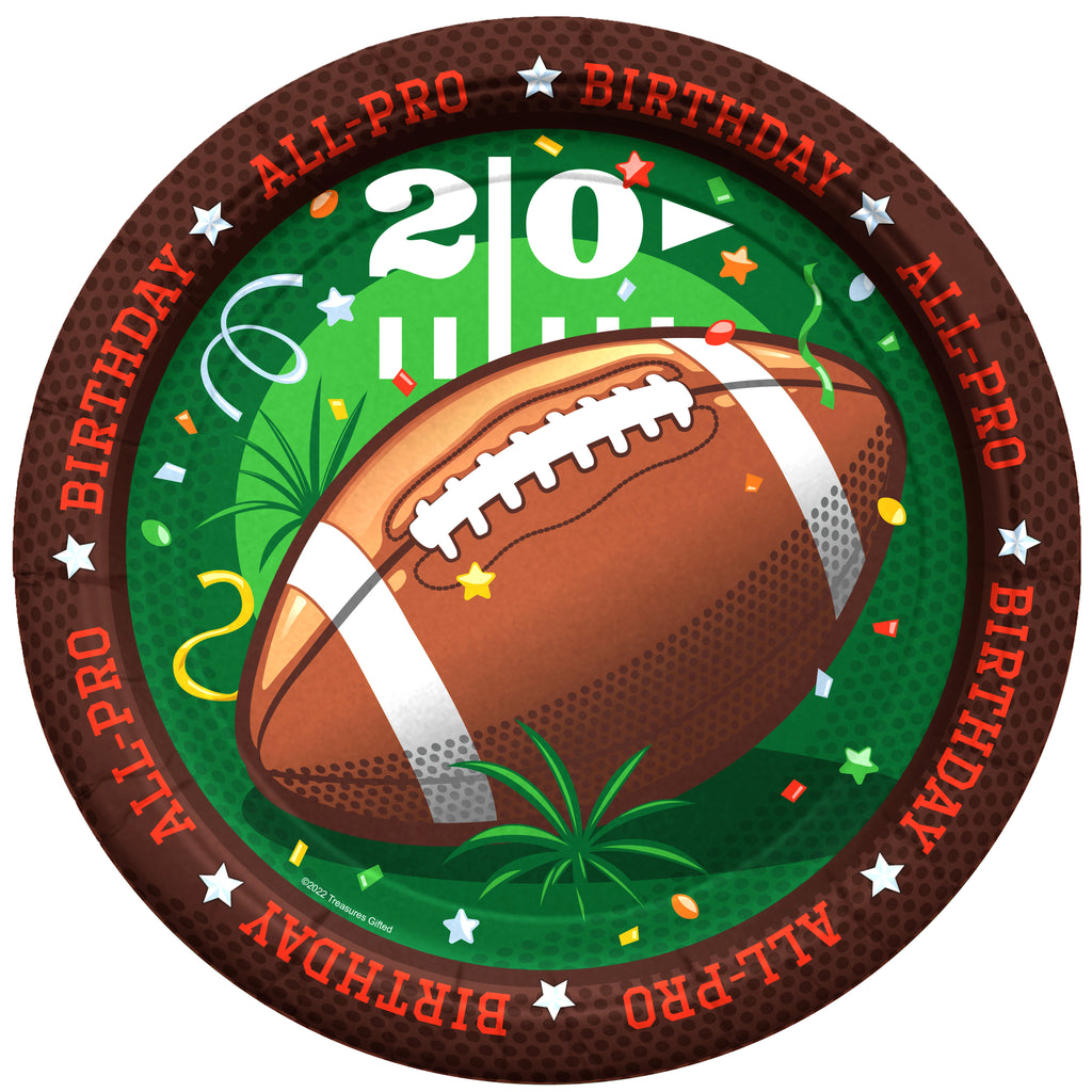 Football Birthday Party Supplies - Dinner Plates