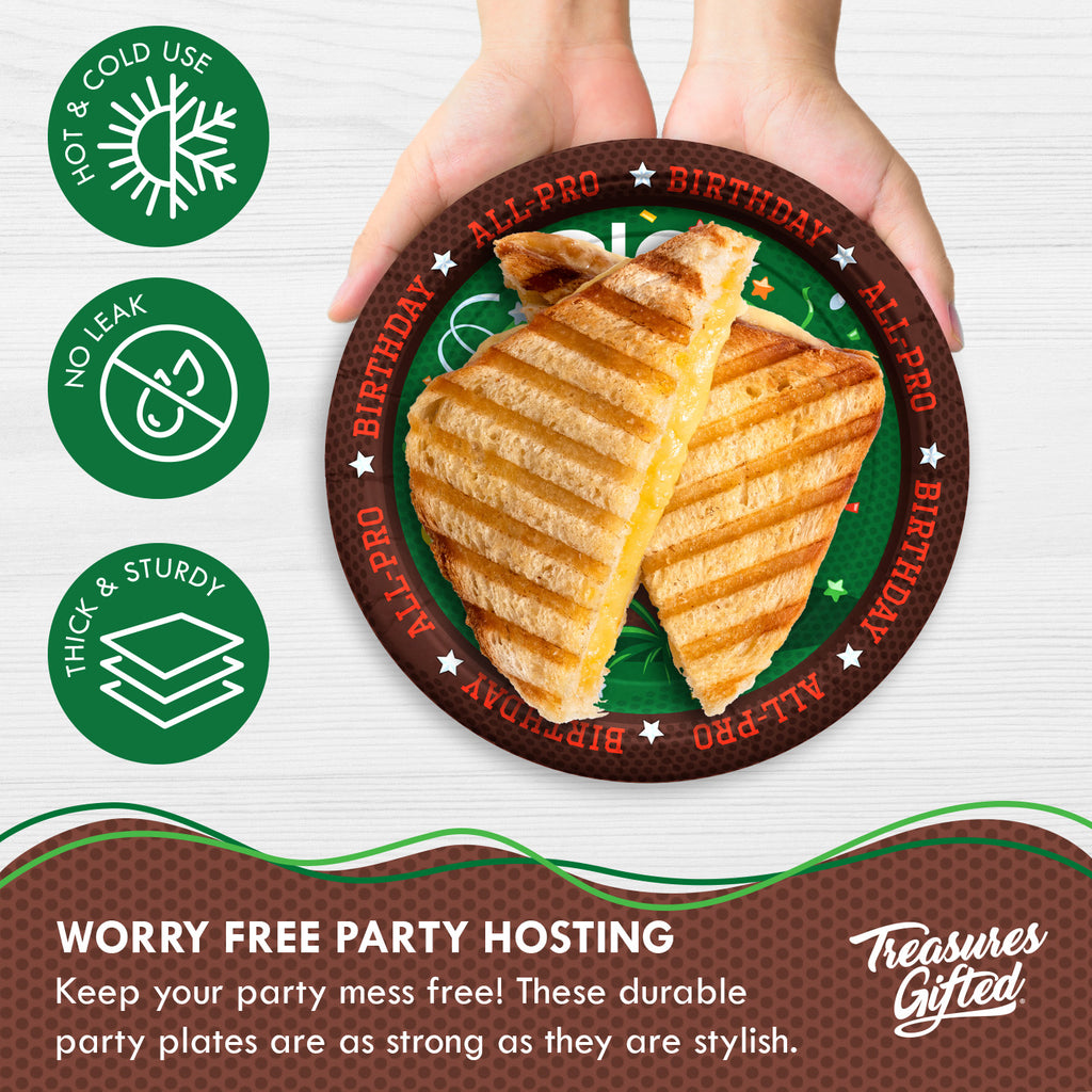 Football Birthday Party Supplies - Dinner Plates