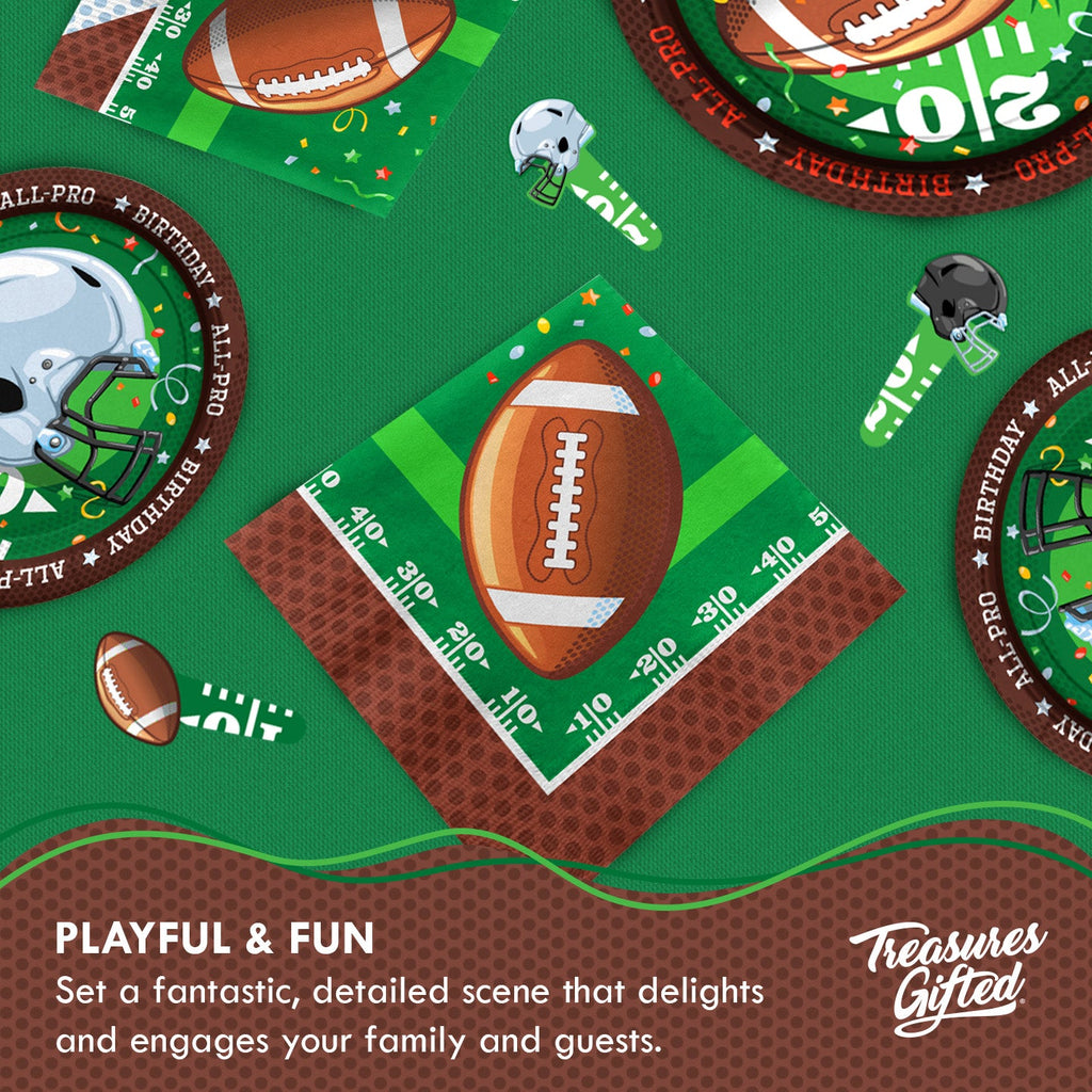 Football Birthday Party Supplies - Dinner Plates