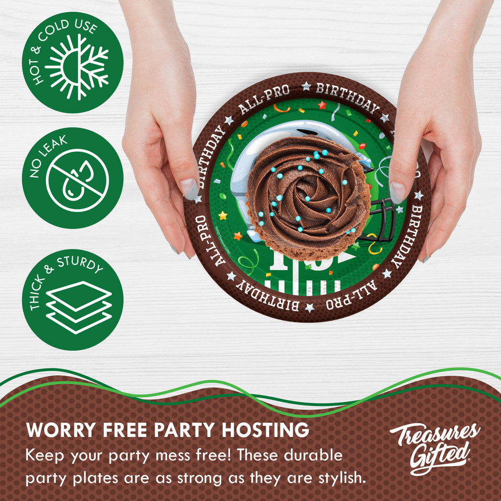 Football Birthday Party Supplies - Dessert Plates