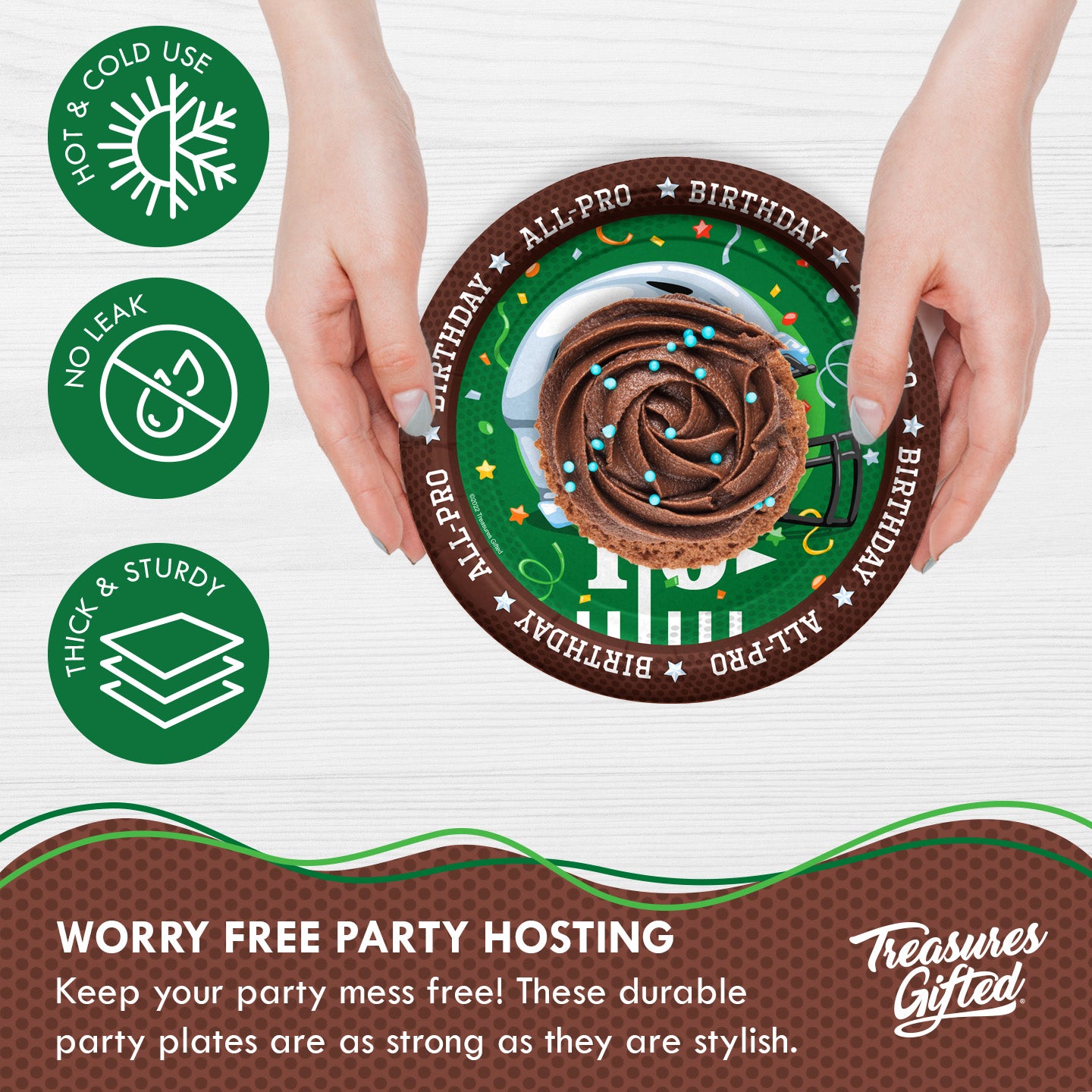 Football Birthday Party Supplies - Dessert Plates