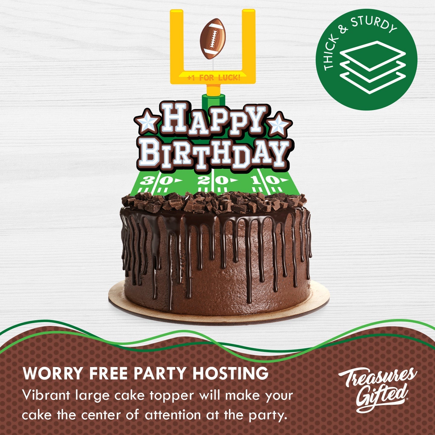 Football Birthday Party Supplies - Cake Topper
