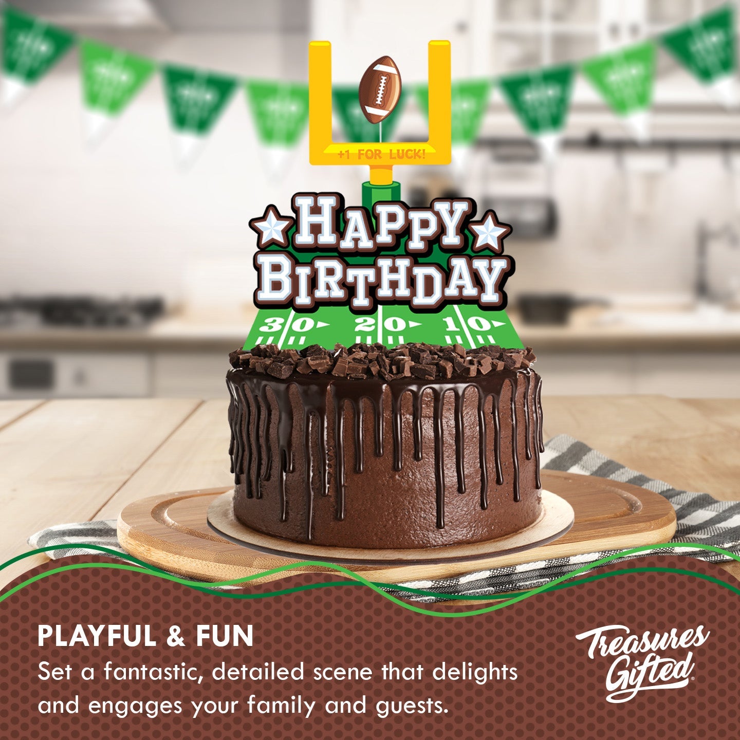 Football Birthday Party Supplies - Cake Topper