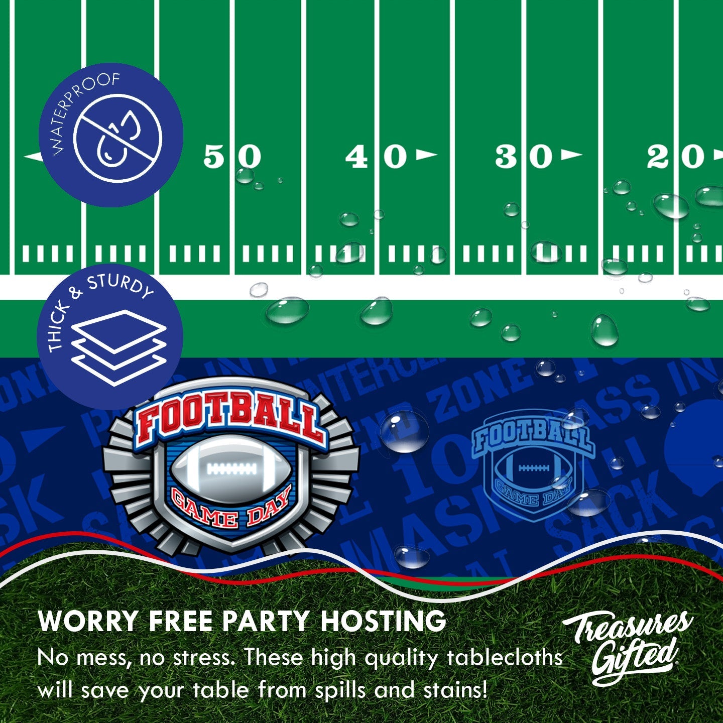 Football Tablecloth - Football Party Supplies