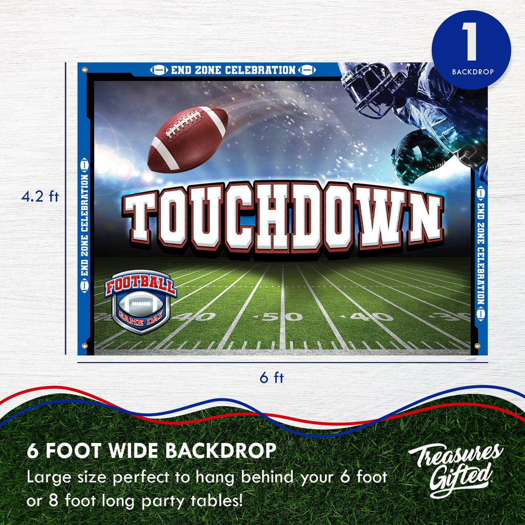 Football Birthday Backdrop - Football Party Supplies
