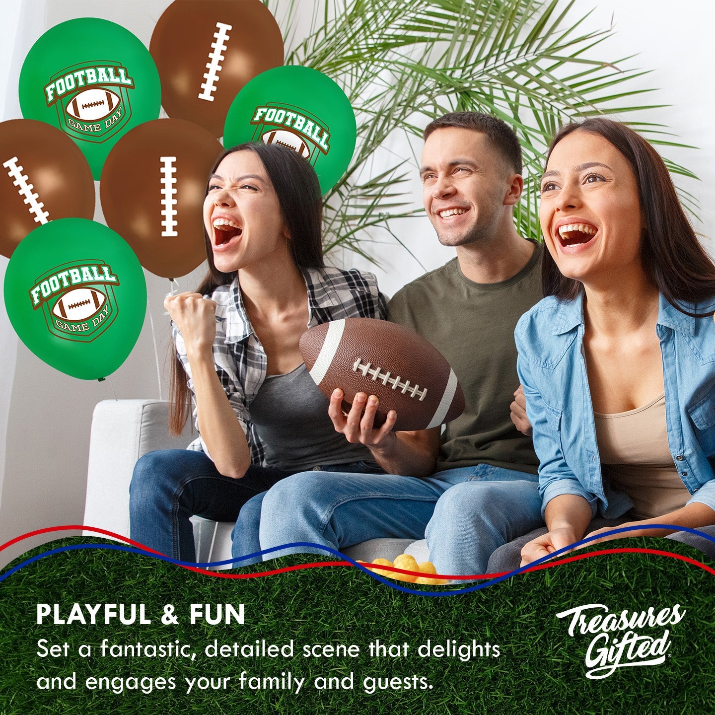 Football Balloons - Football Birthday Party Supplies