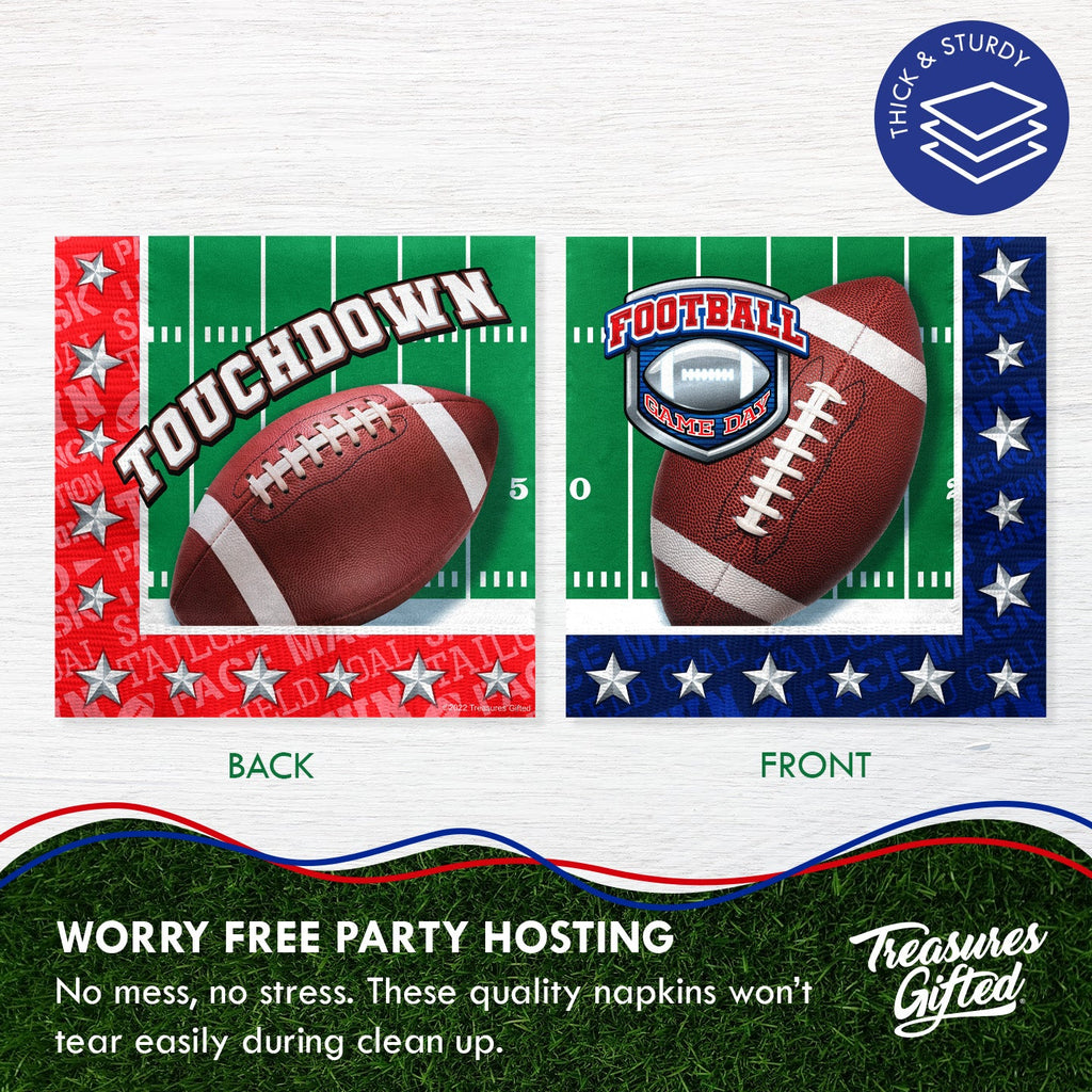 Football Napkins - Football Birthday Party Supplies