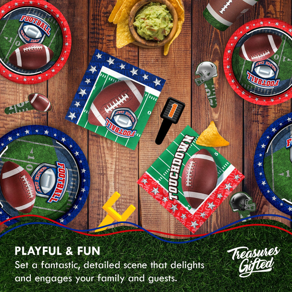 Football Plates 7in - Football Birthday Party Supplies